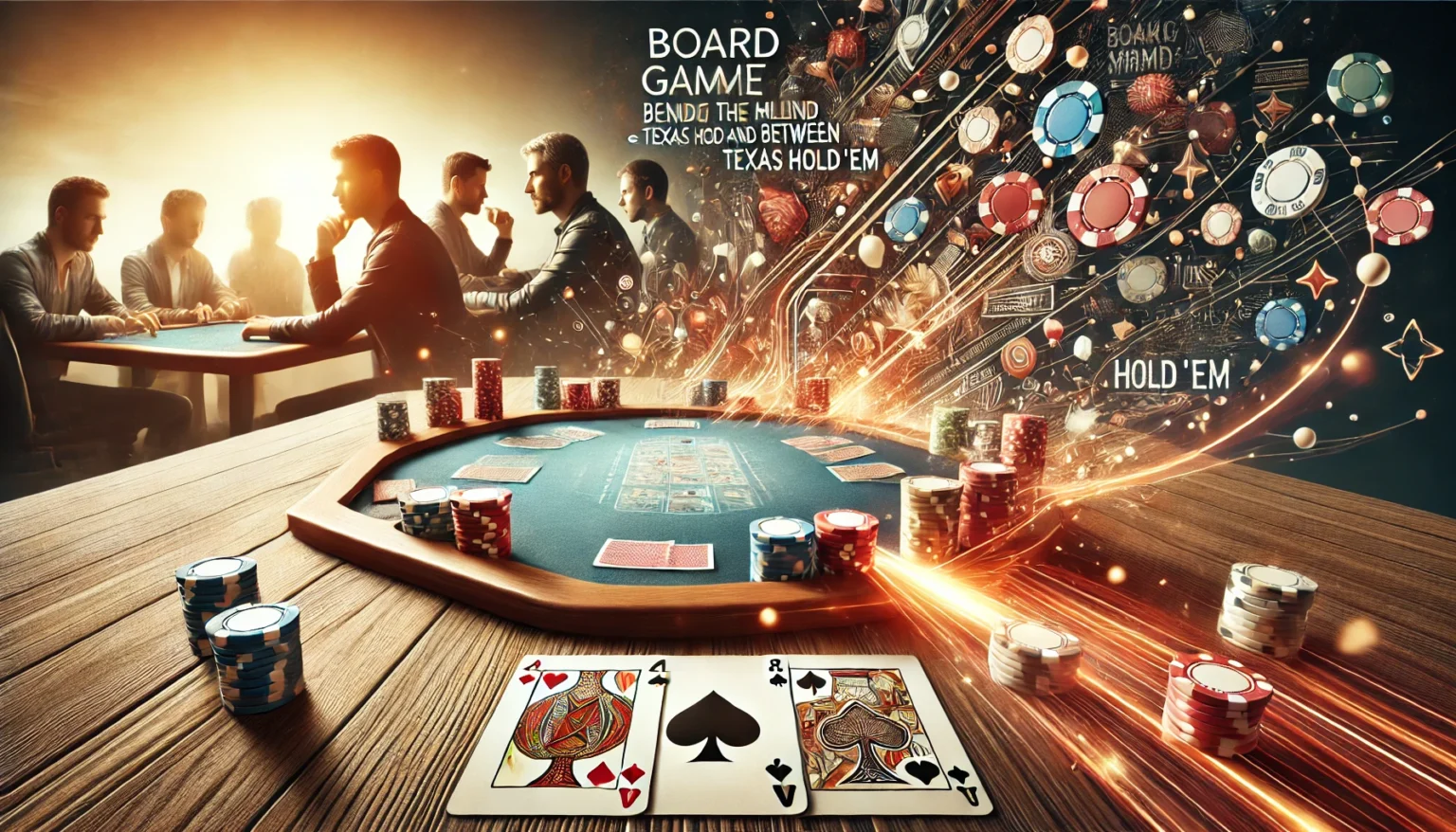 Board Game Blend Between The Mind and Texas Hold em