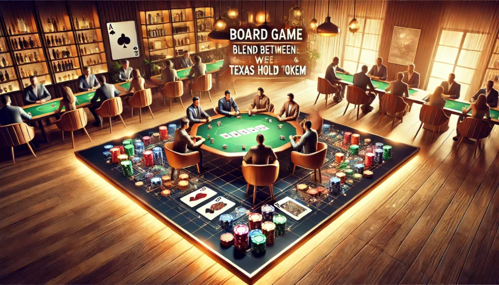 Board Game Blend Between The Mind and Texas Hold em