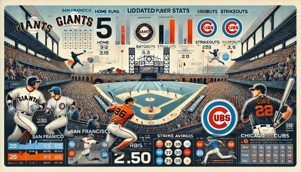 San Francisco Giants vs Chicago Cubs Match Player Stats