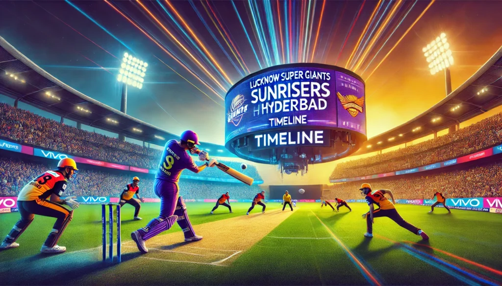 Lucknow Super Giants vs Sunrisers Hyderabad Timeline