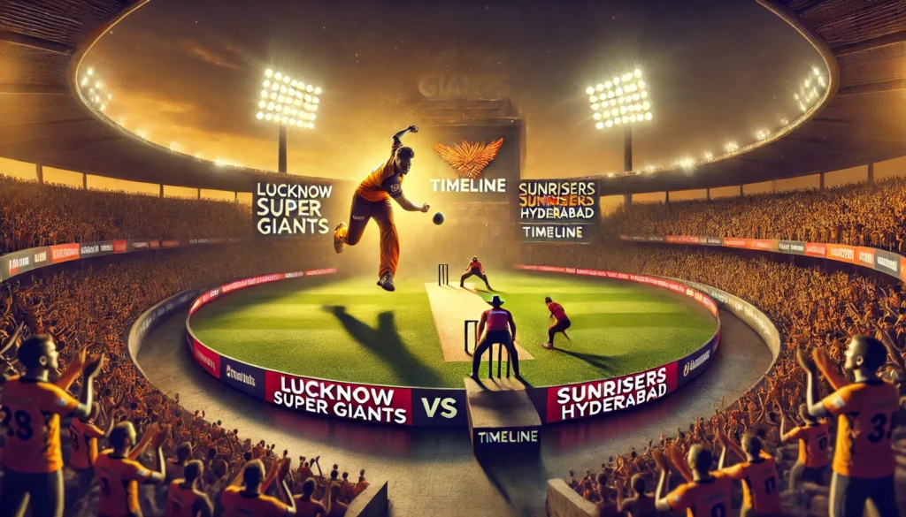 Lucknow Super Giants vs Sunrisers Hyderabad Timeline