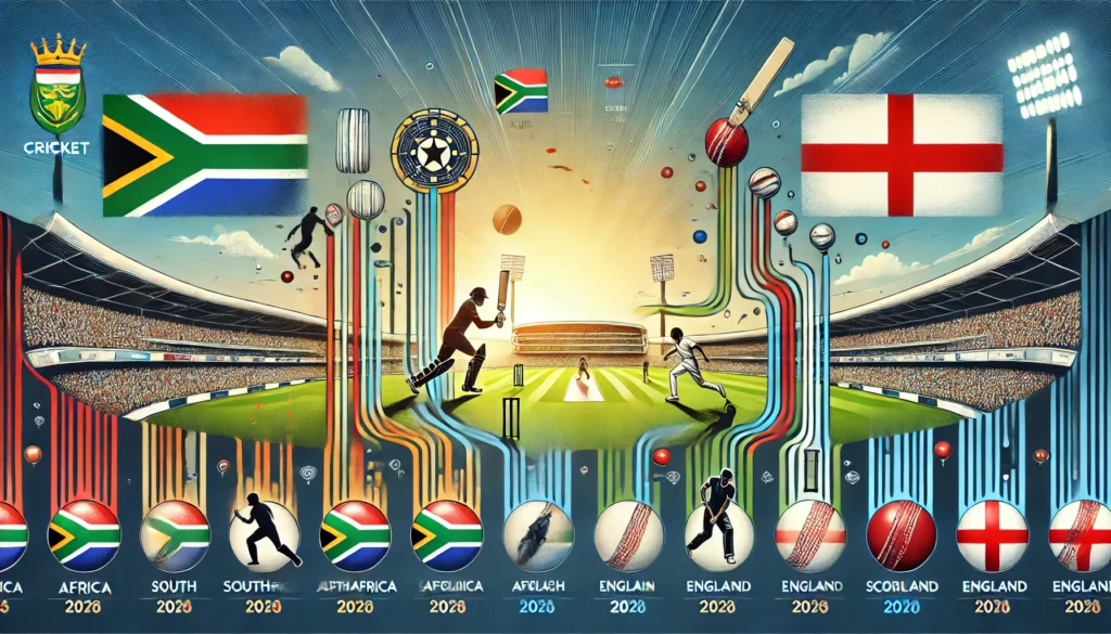 South Africa National Cricket Team vs England Cricket Team Timeline