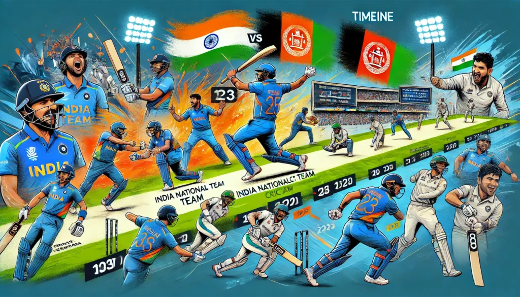 India National Cricket Team vs Afghanistan National Cricket Team Timeline