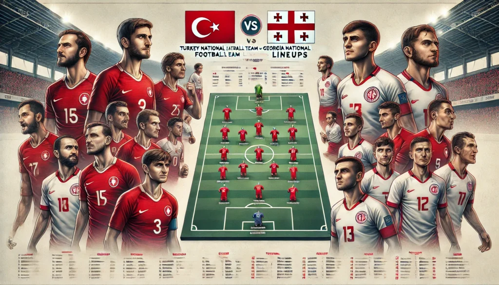 Turkey National Football Team vs Georgia National Football Team Lineups