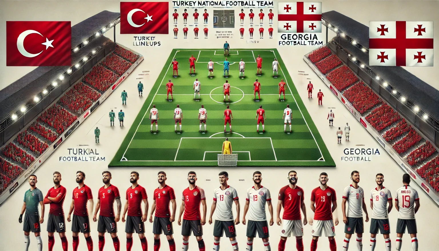 Turkey National Football Team vs Georgia National Football Team Lineups