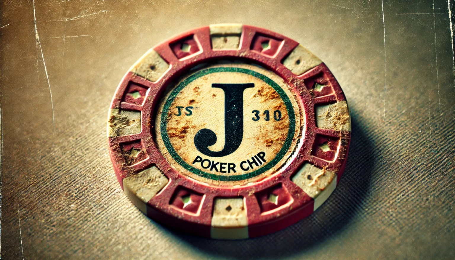 Used Vintage Poker Chips J